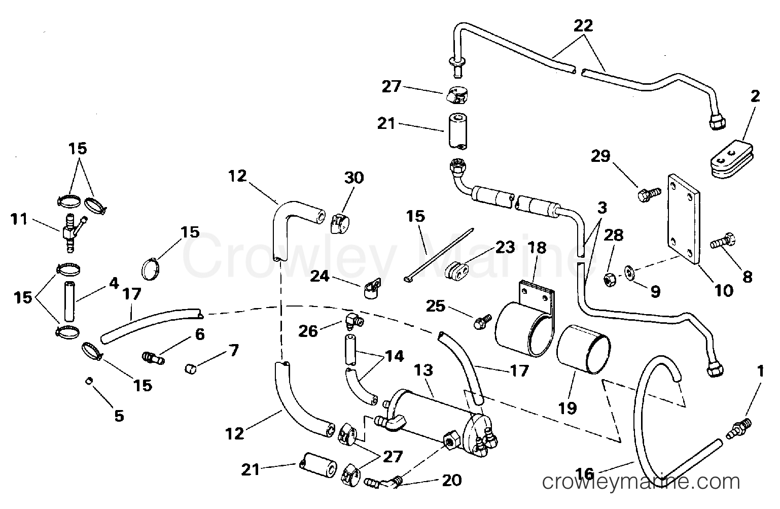 1995 Rigging Accessories - Steering - STEERING HOSE KIT