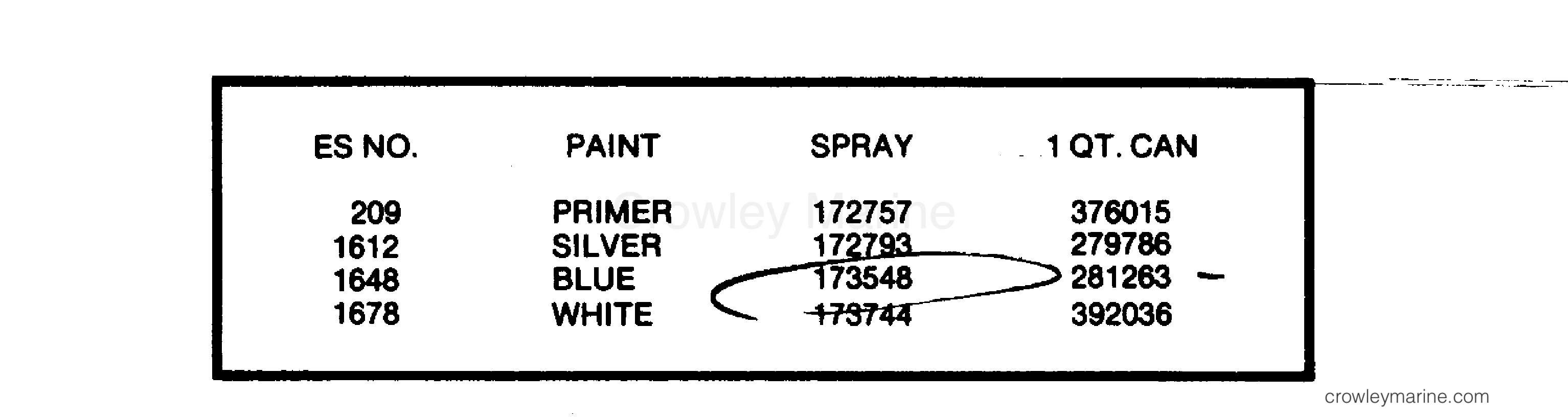 1982 Outboard 175 - E175TRLCNB - PAINT