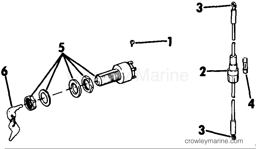 1991 Rigging OMC Stern Drive - All Models - IGNITION SWITCH & FUSE KIT