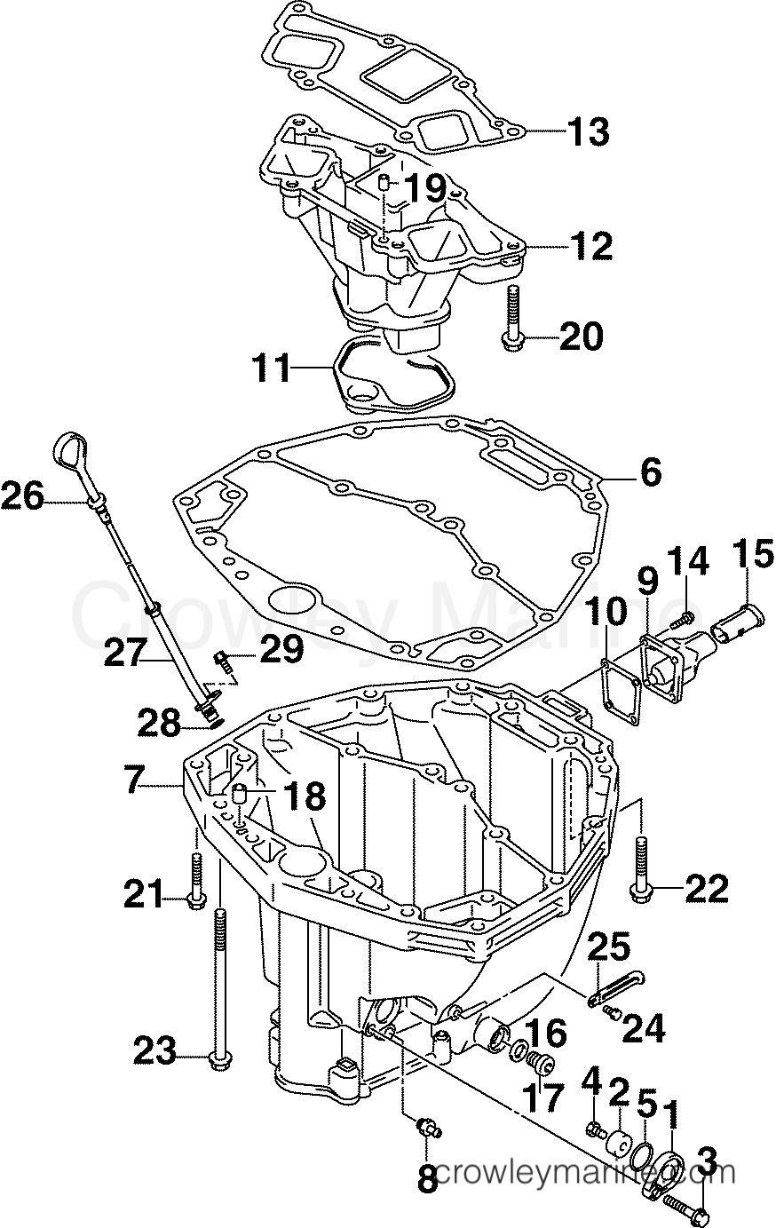 2005 Outboard 200 - BJ200CX4O - OIL PAN