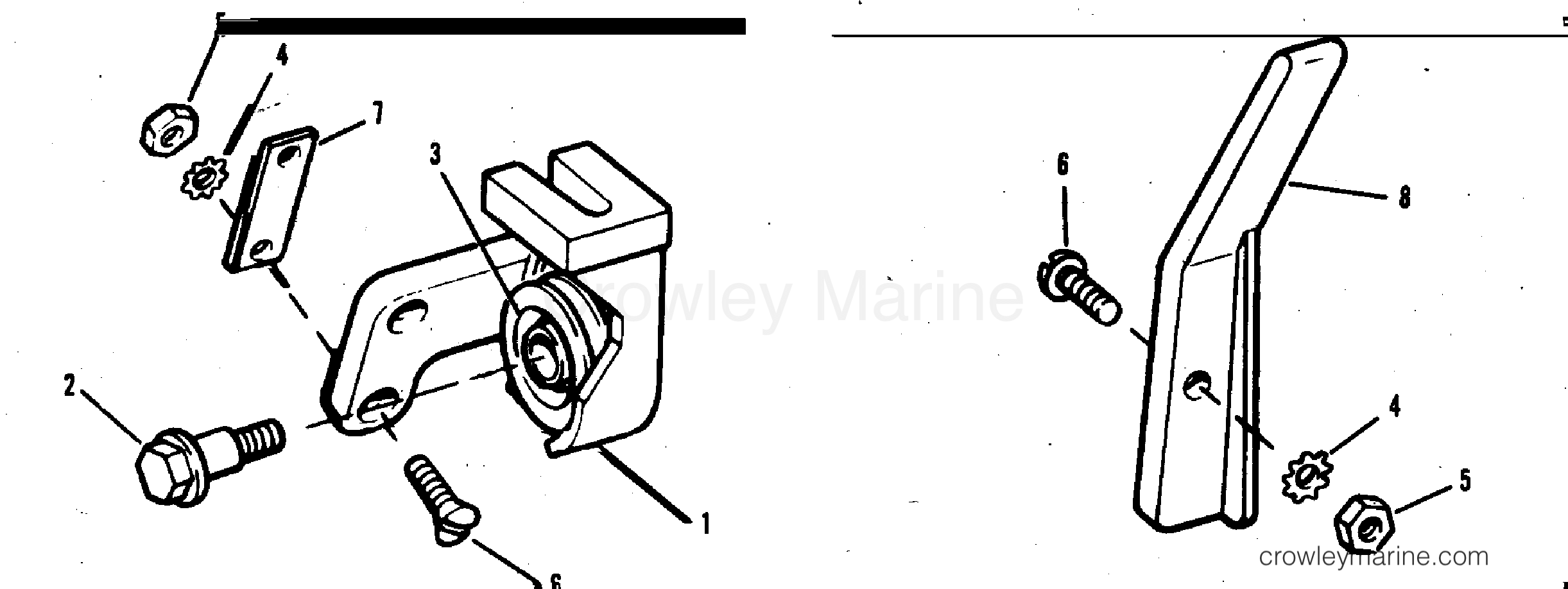 1973 Rigging Accessories - Remote Controls - TOP MOUNT CONTROL KIT 4 HP