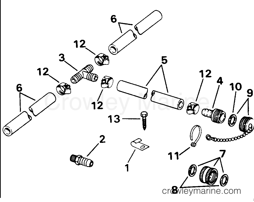 1992 Rigging OMC Stern Drive - All Models - ENGINE FLUSHING KIT - V6 & V8