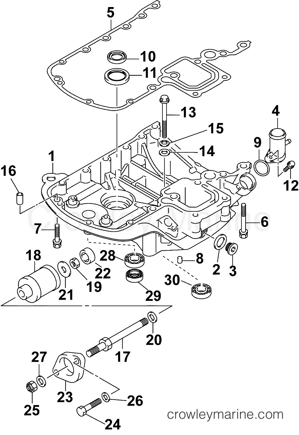 2004 Outboard 140 - J140PL4SRC - EXHAUST ADAPTER