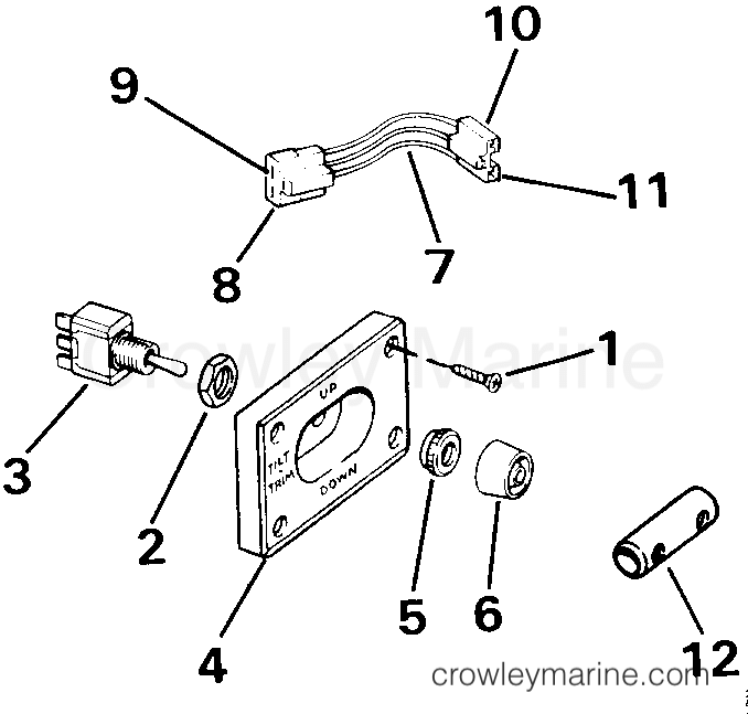 1990 Rigging Accessories - Miscellaneous - TRIM/TILT SWITCH CONVERSION KIT-DUAL ENGINE