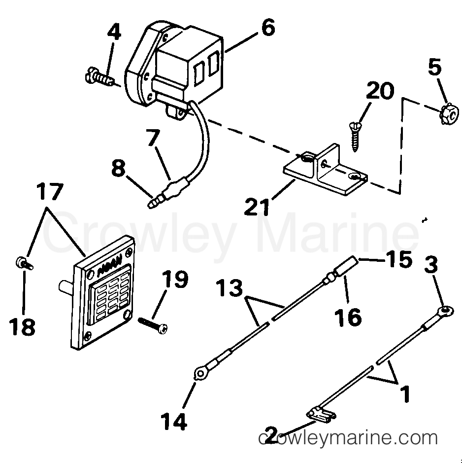 1994 Rigging OMC Stern Drive - All Models - AUDIBLE WARNING KIT