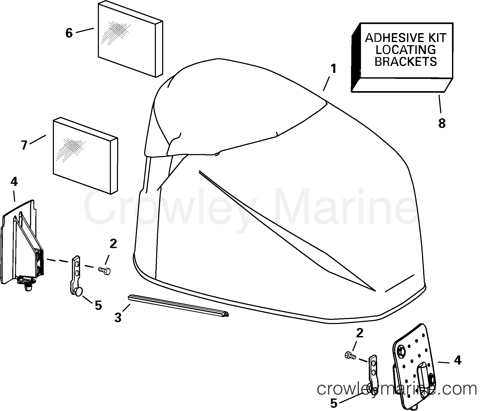 2003 Outboard 150 - E150FPLSTD - ENGINE COVER