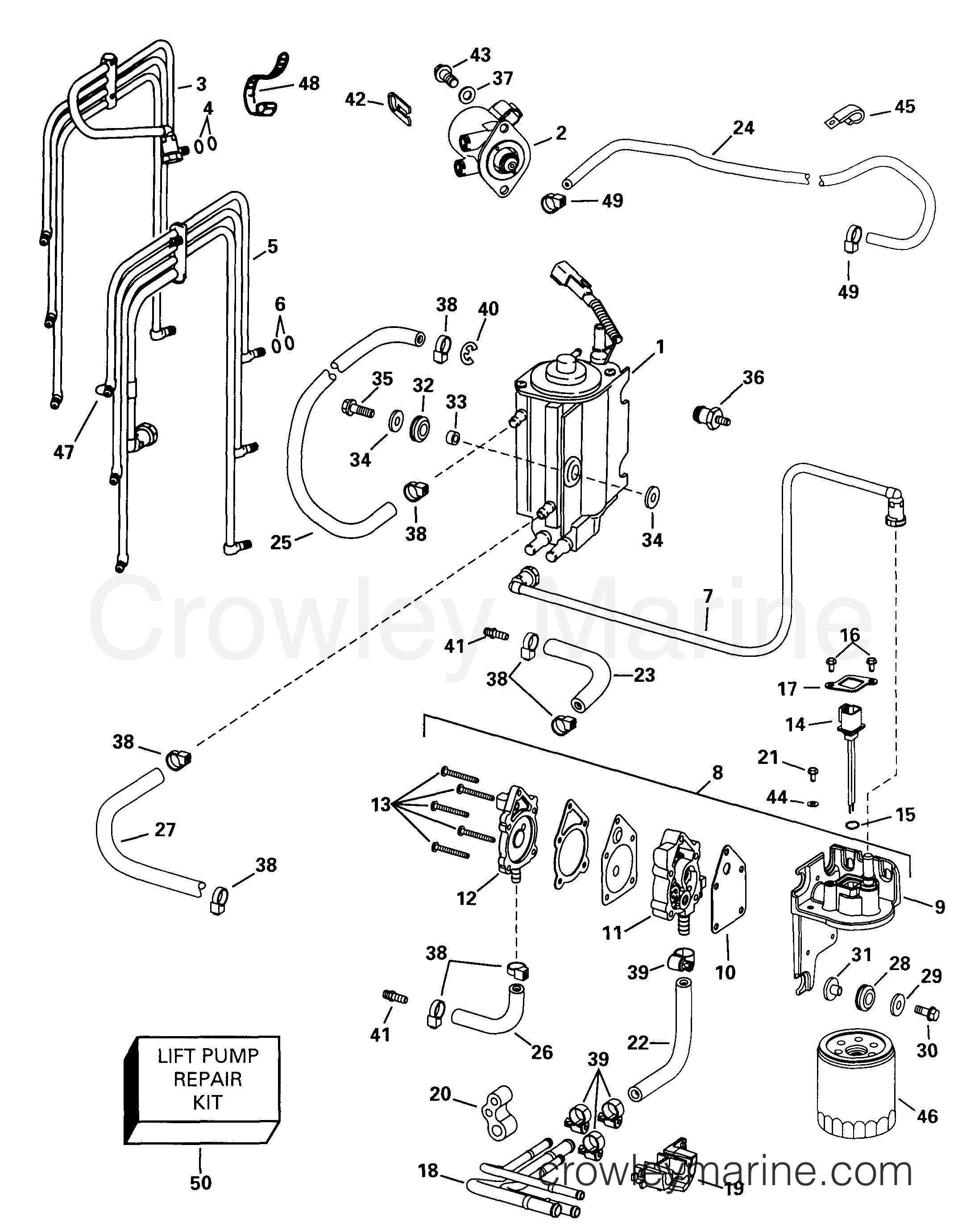 1999 Outboard 150 - E150FCXEEO - FUEL COMPONENTS