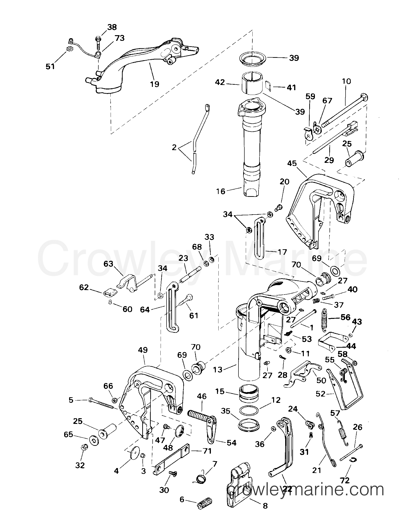 2000 Outboard 15 - J15WRLSSC - MIDSECTION
