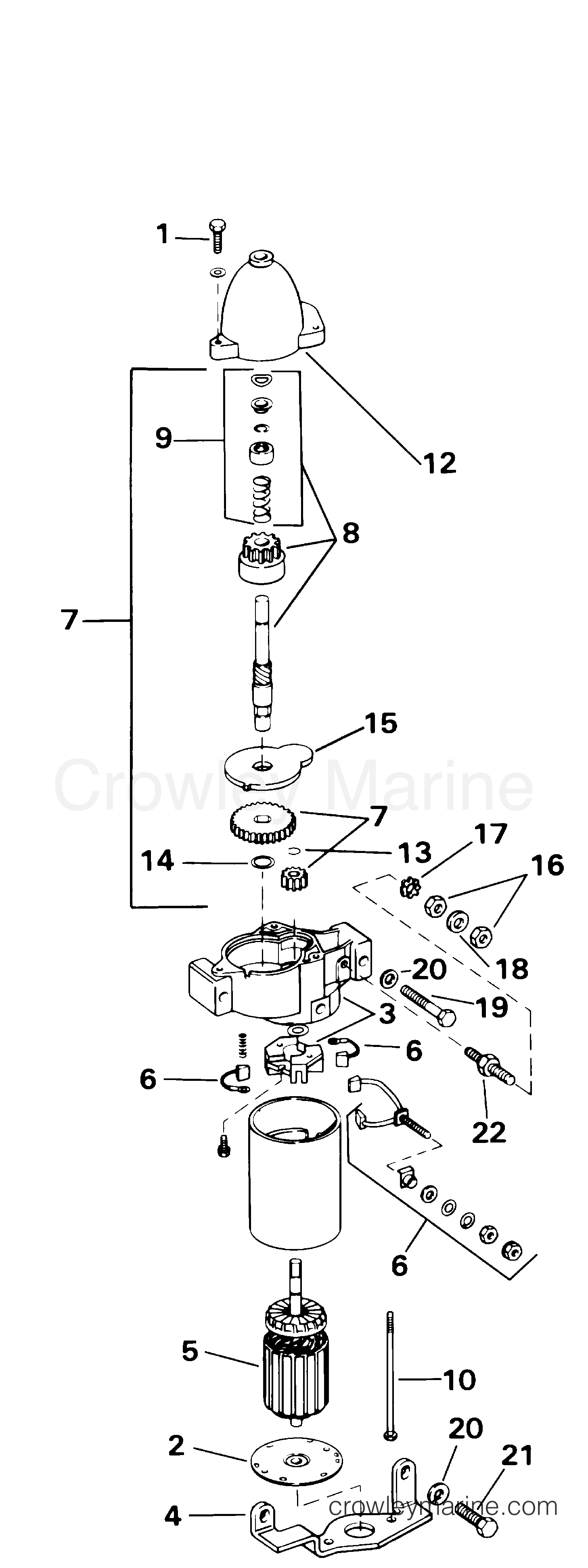 2000 Outboard 200 - J200VXSSS - STARTER MOTOR