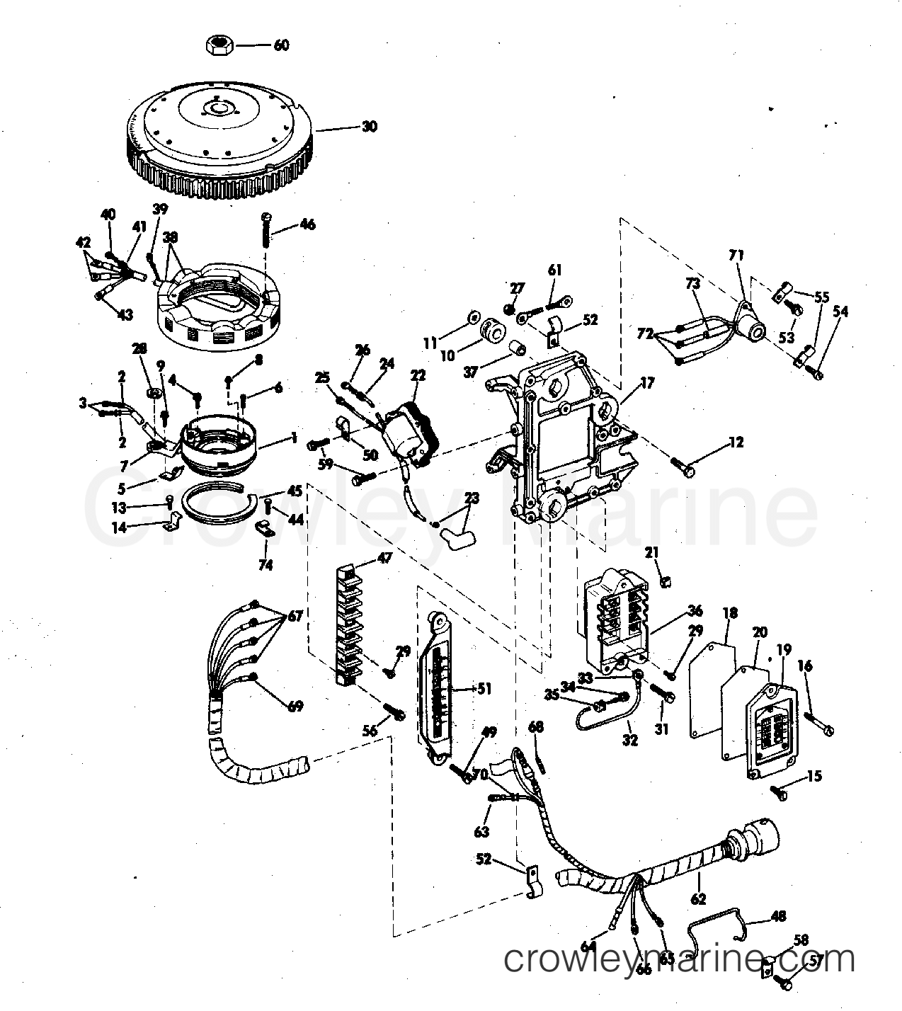 1976 Outboard 55 - 55643E - IGNITION SYSTEM