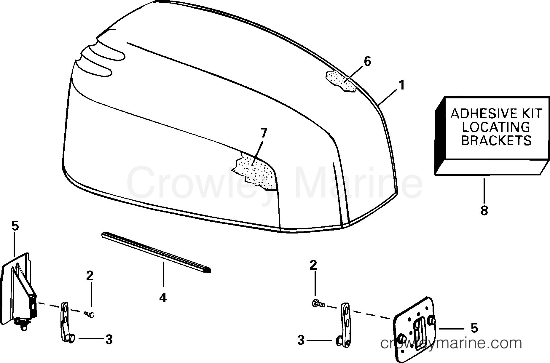 2005 Outboard 115 - J115GLSOB - ENGINE COVER