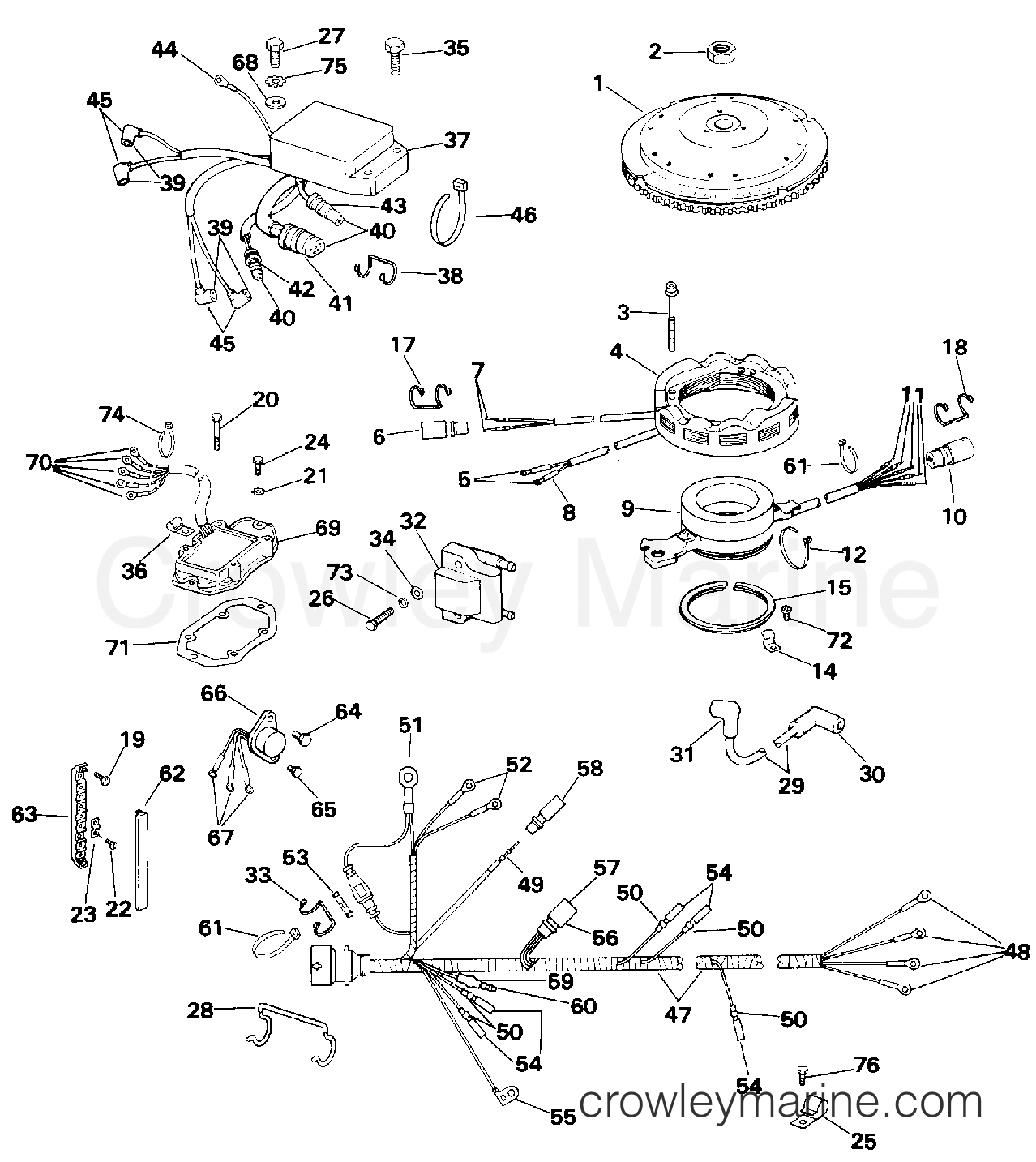 1993 Johnson Outboards 115 - TJ115TLETS IGNITION SYSTEM section