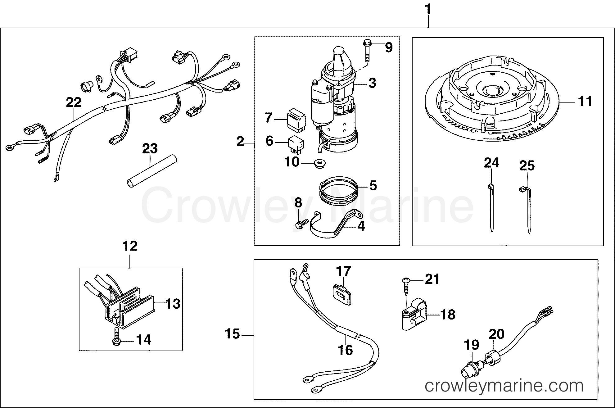 2005 Outboard 10 - J10R4SOA - ELECTRIC START KIT (ACCESSORY)