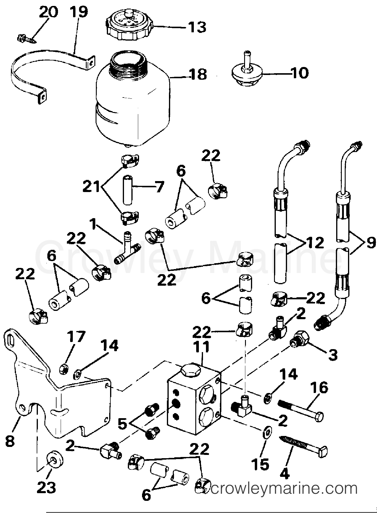 1991 Rigging OMC Stern Drive - All Models - PRIORITY VALVE KIT - DUAL ENGINE