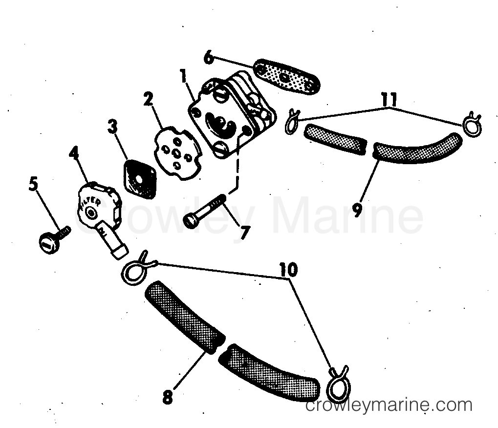 1973 Outboard 9.5 - 9RL73B - FUEL PUMP