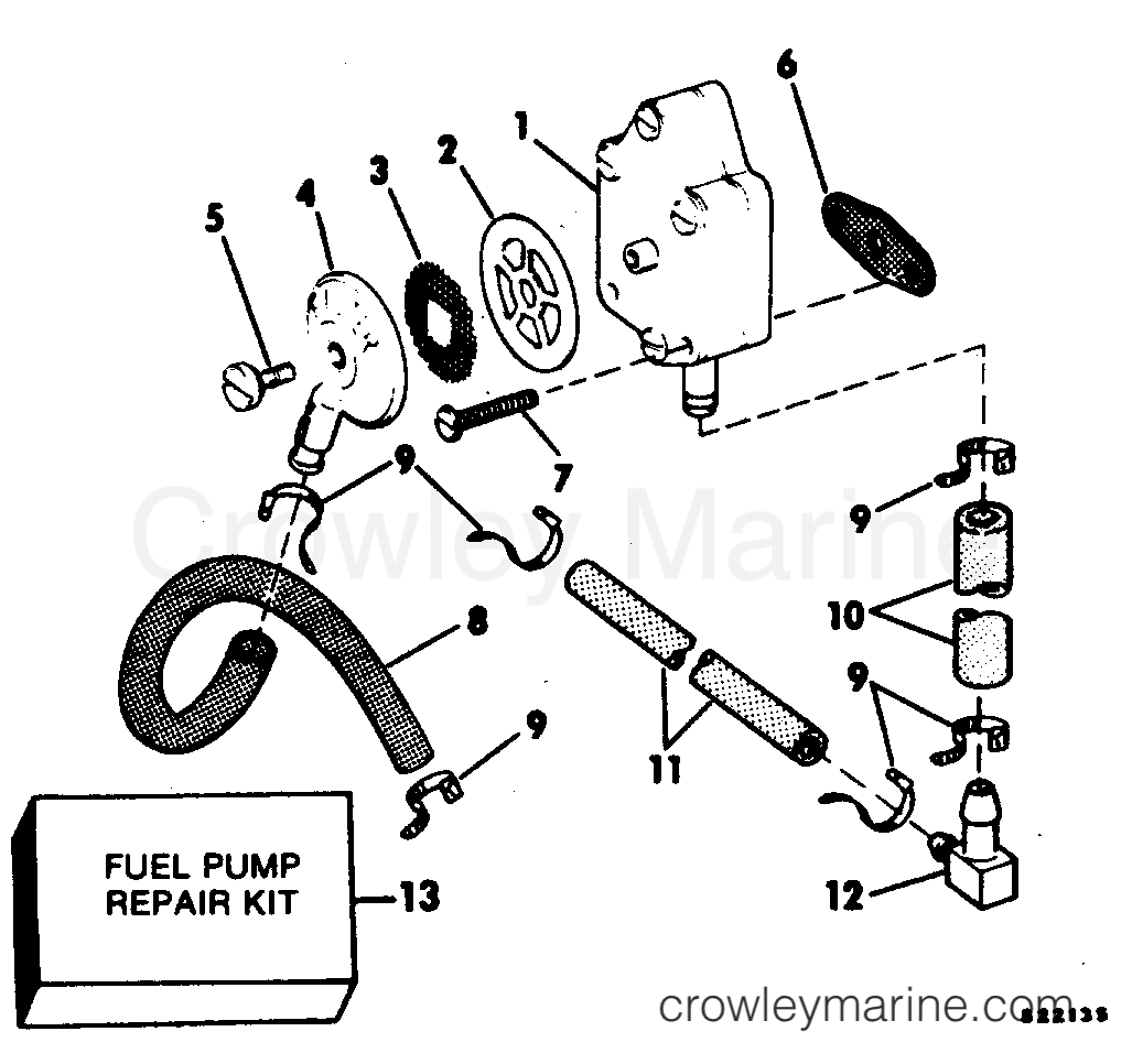 1982 Outboard 25 - J25ECNE - FUEL PUMP