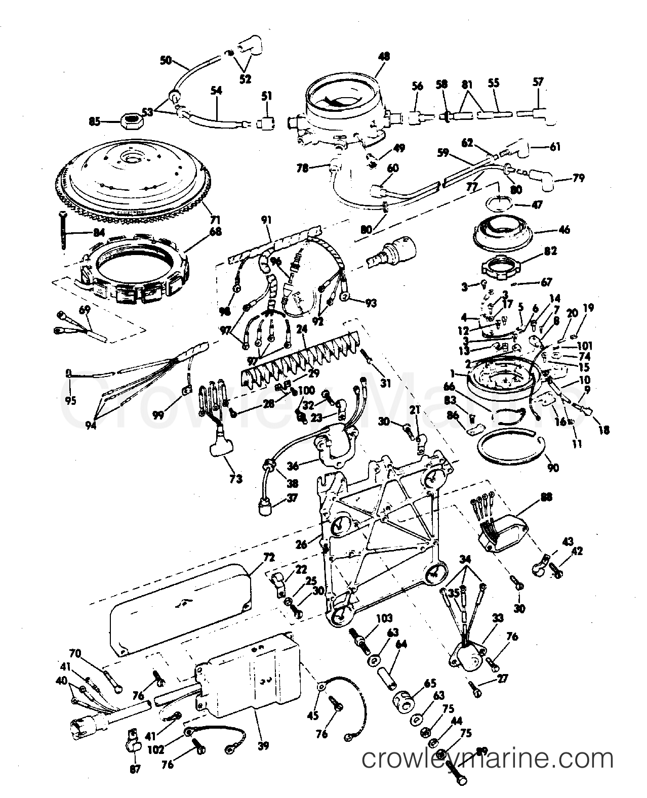 1972 Outboard 100 - 100293R - IGNITION SYSTEM