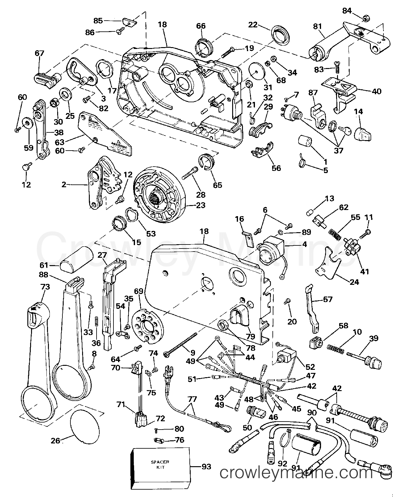 1989 Outboard 60 - J60TLCEA - REMOTE CONTROL