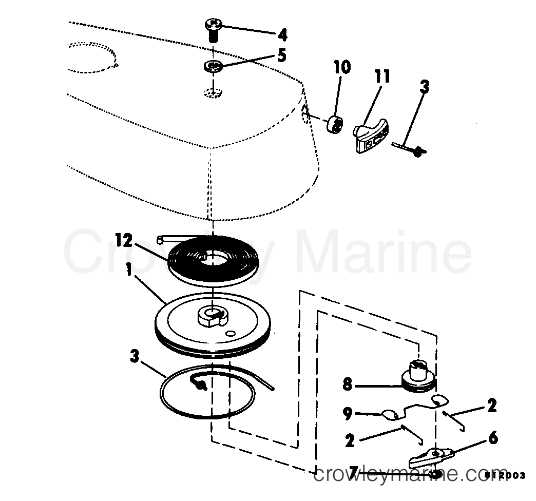 1983 Outboard 2 - J2RCTD - REWIND STARTER