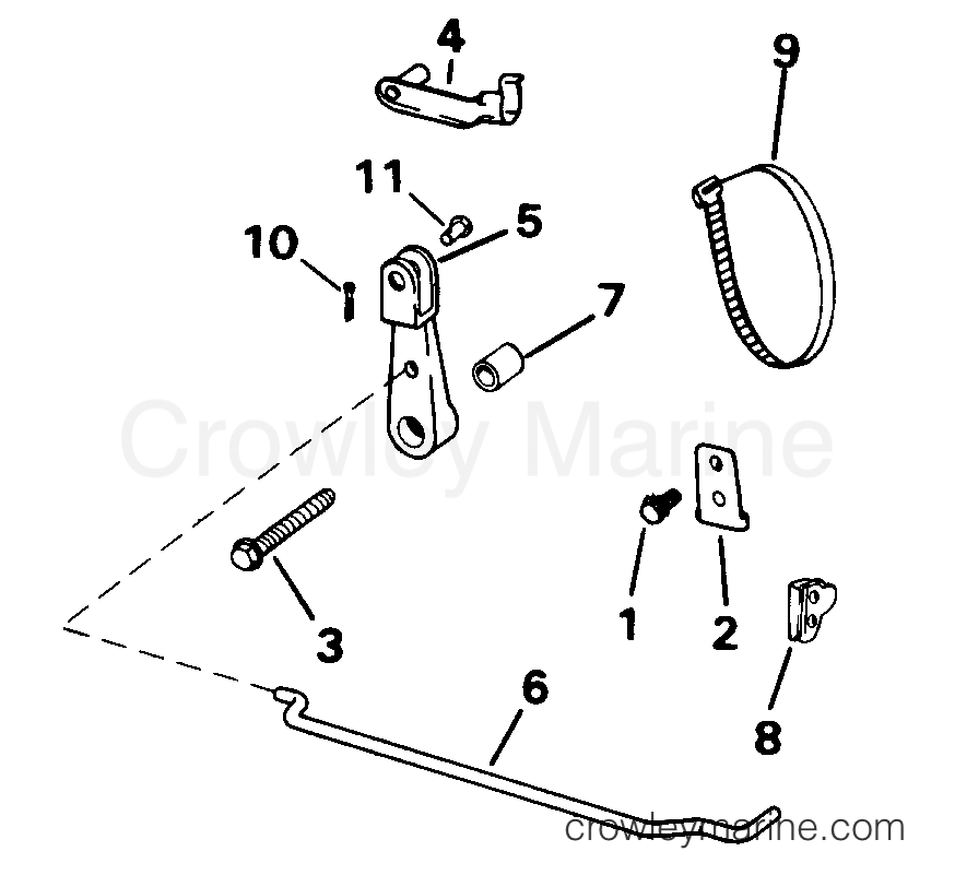1996 Rigging Accessories - Remote Controls - REMOTE CONTROL ADAPTER KIT - 9.9, 15 (2-CYCLE)