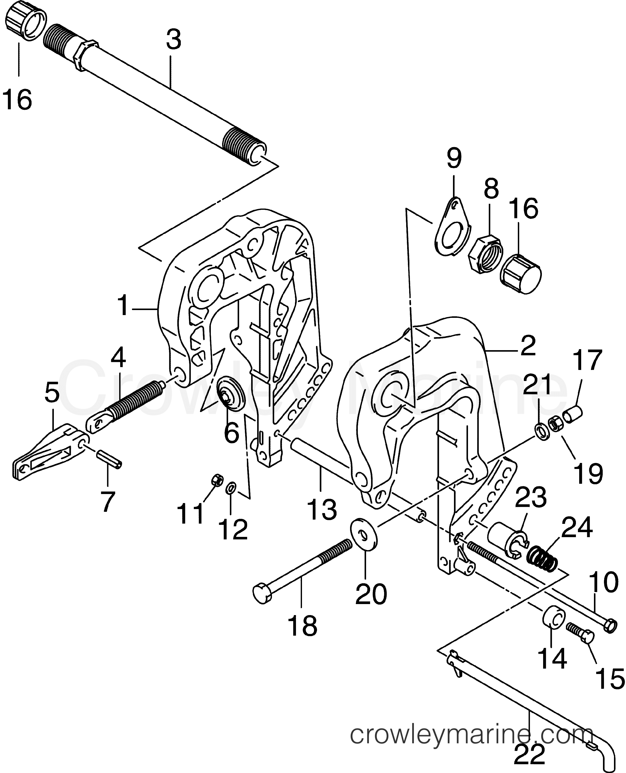 2007 Outboard 25 - J25RL4SUR - STERN BRACKET