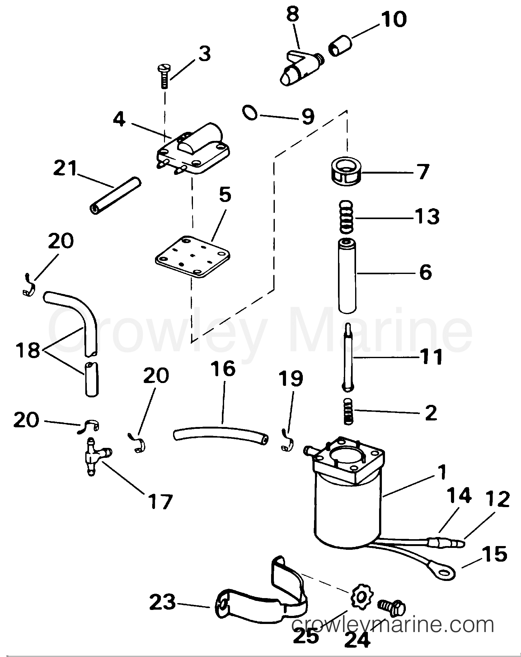 ELECTRIC PRIMER SYSTEM 2000 Outboard 10 E10EL4SSE Crowley Marine