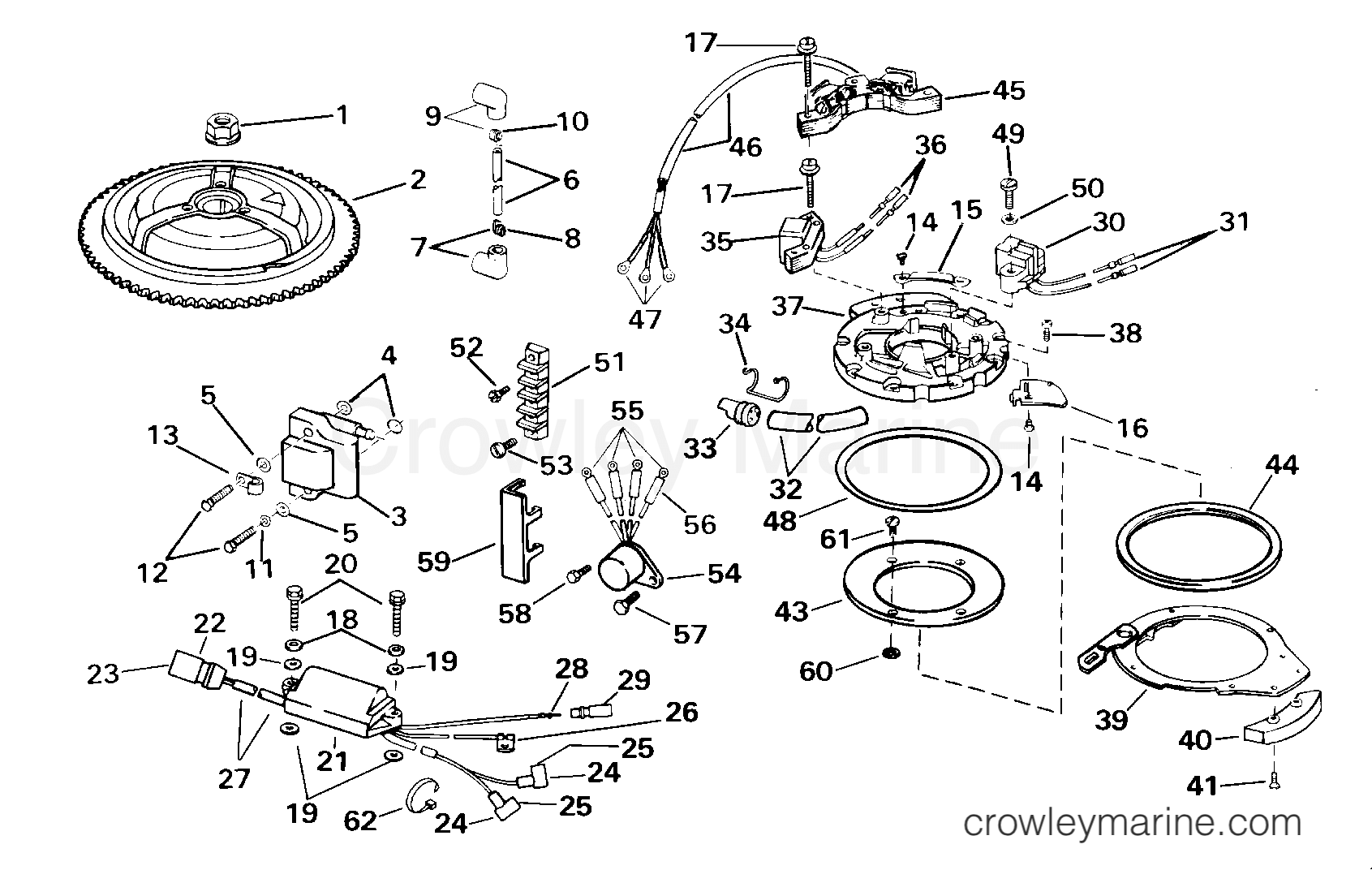 IGNITION 2000 Johnson Outboards 25 J25TESSD Crowley Marine