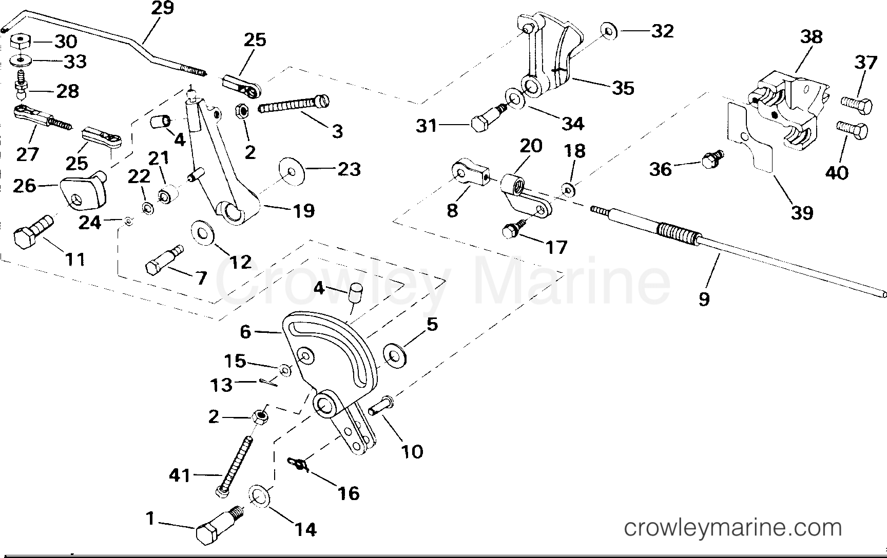 2000 Outboard 30 - J30JRSSB - THROTTLE LINKAGE