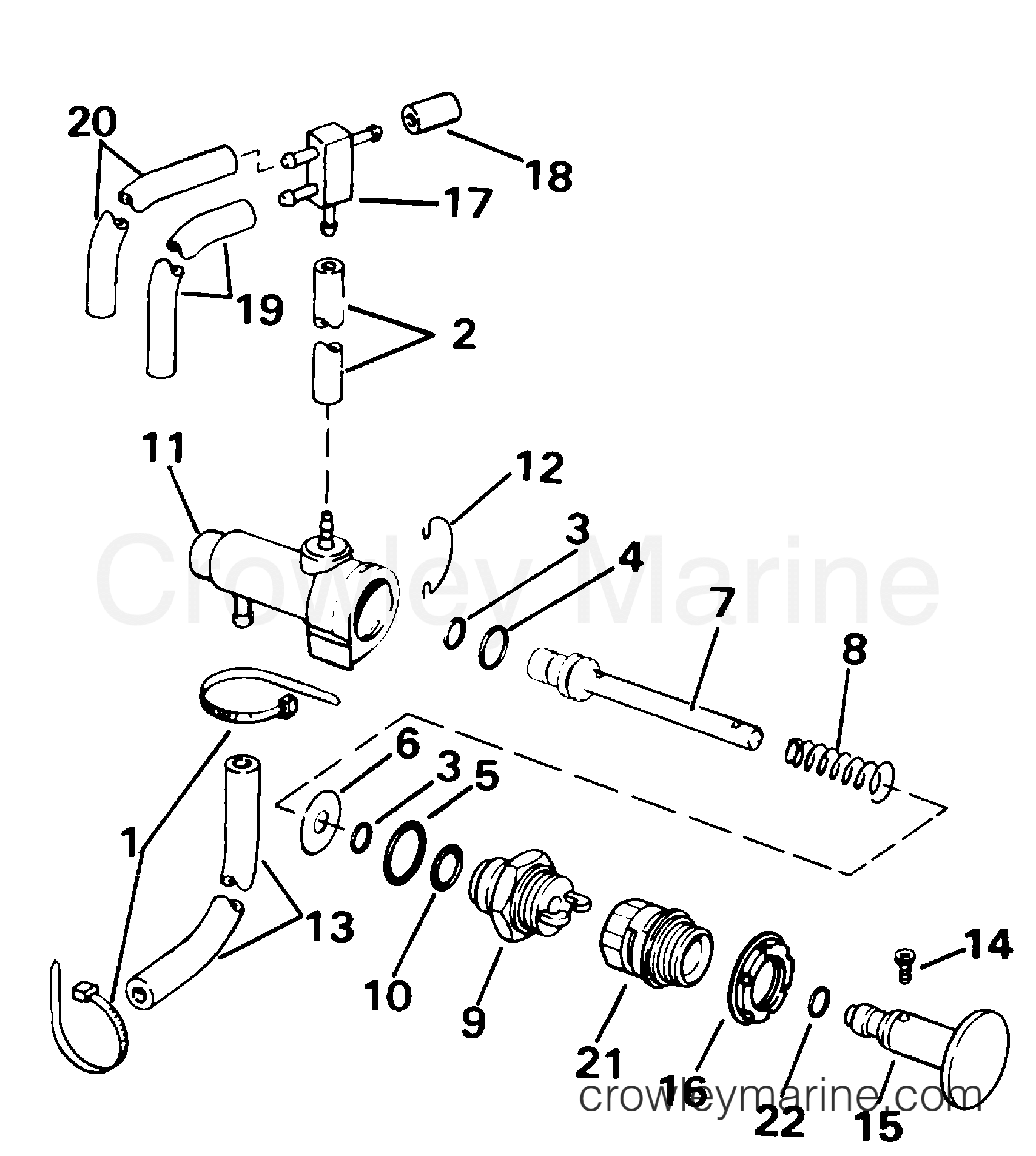 2000 Outboard 65 - J65WRYSSC - MANUAL PRIMER SYSTEM