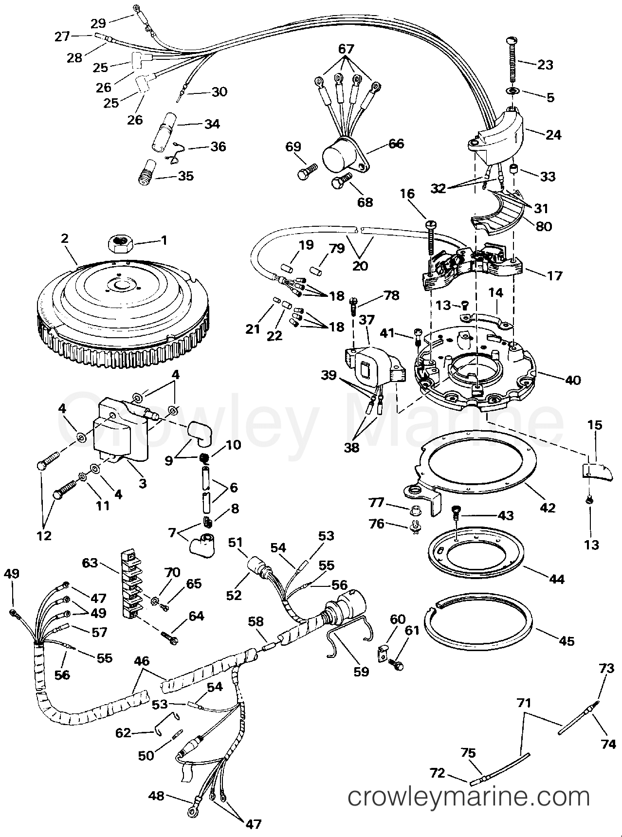 1991 Outboard 45 - J45RCEIA - IGNITION SYSTEM