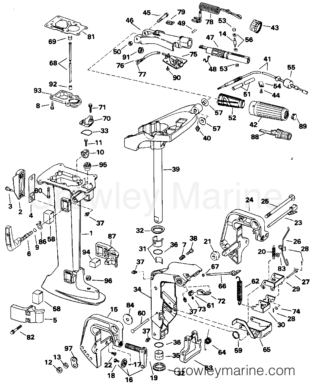 1995 Outboard 4 - J4RDHEOD - MIDSECTION