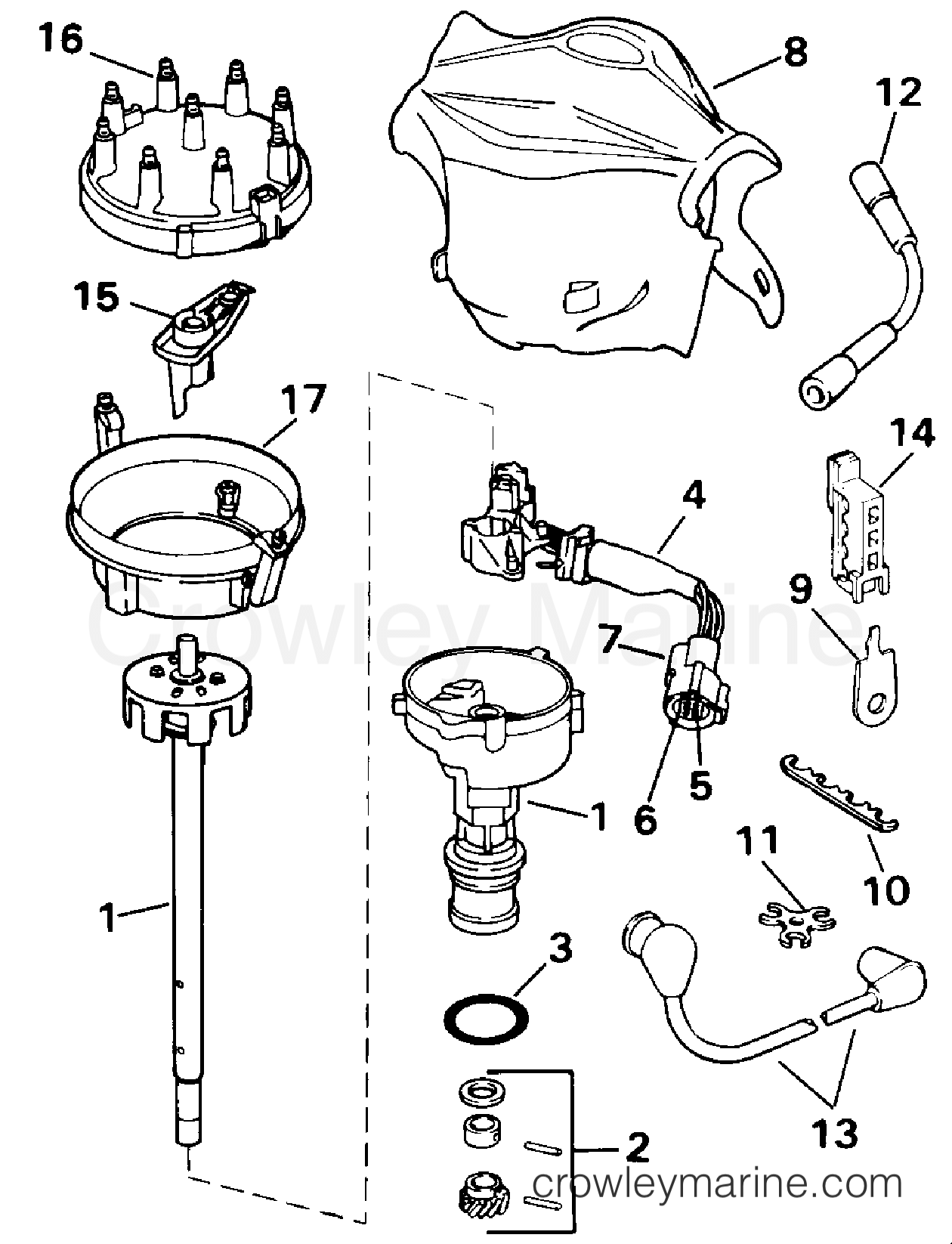 1994 OMC Stern Drive 5.8 - 58FAGPMDM - DISTRIBUTOR