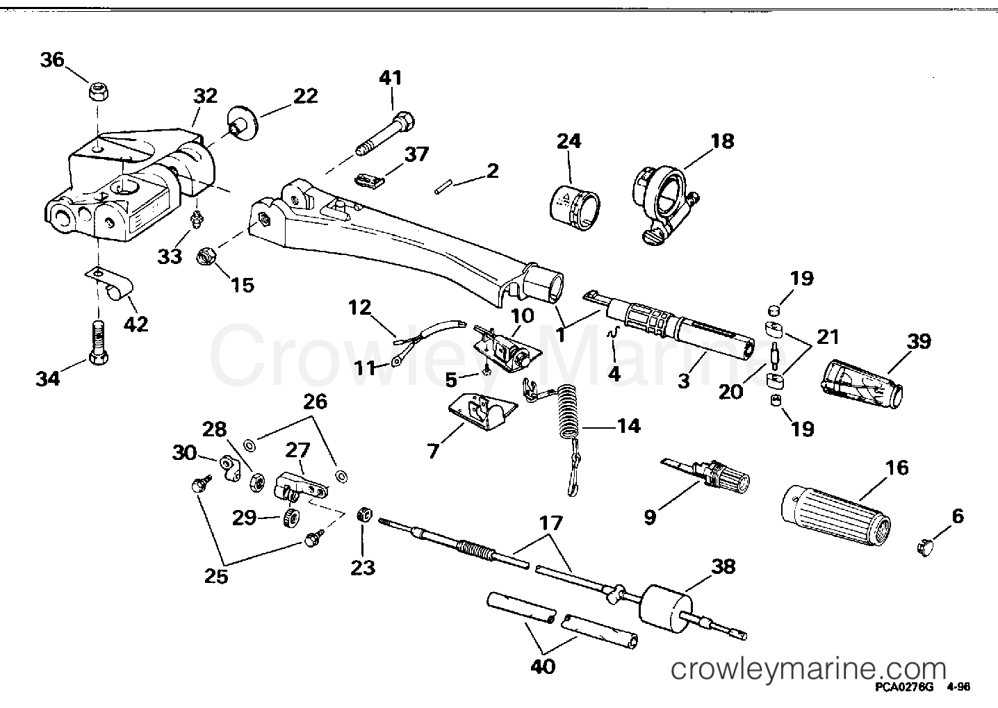 1996 Outboard 40 - SJ40RPH - STEERING HANDLE
