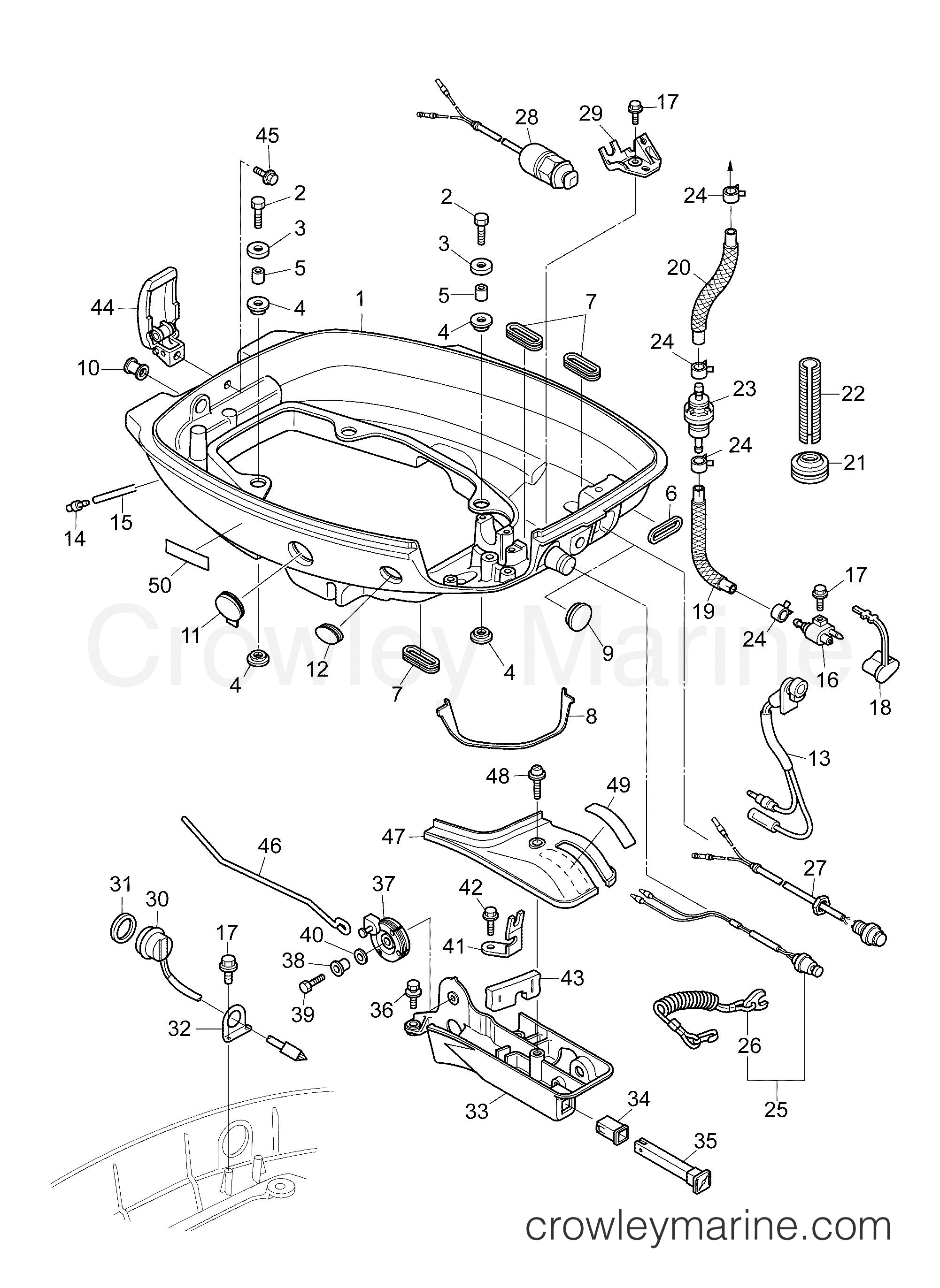 2012 Outboard 15 PORTABLE - E15TEL4INS - LOWER ENGINE COVER