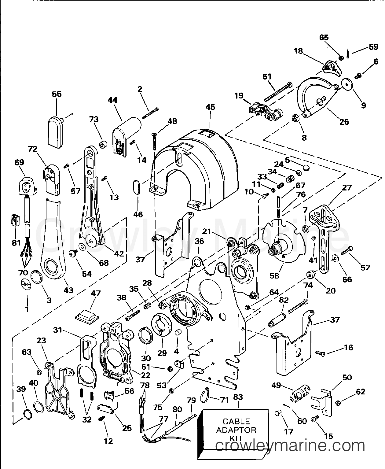 1994 Rigging Accessories - Remote Controls - REMOTE CONTROL - BINNACLE - DUAL LEVER