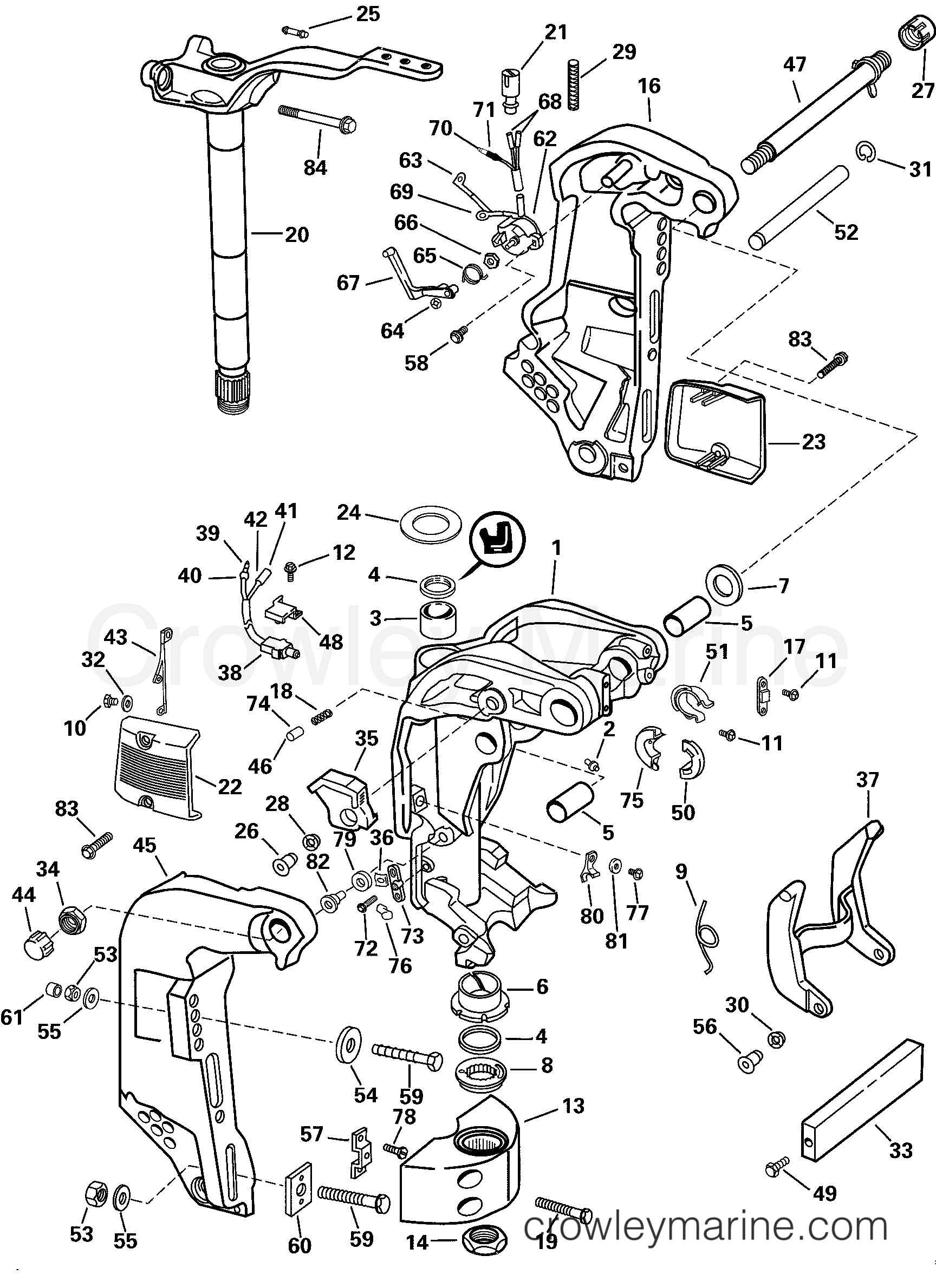 2000 Outboard 150 - E150WPLSSC - MIDSECTION