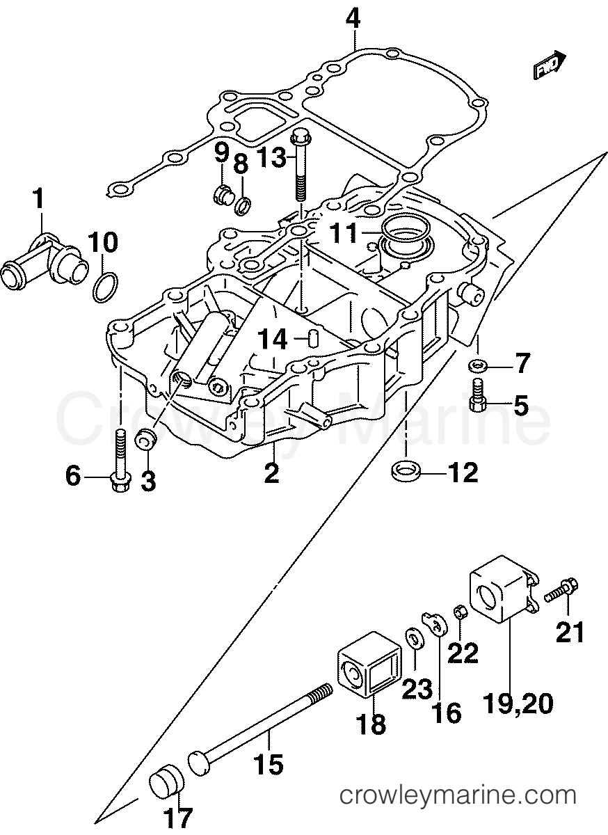 2005 Outboard 25 - J25PL4SOC - EXHAUST ADAPTER