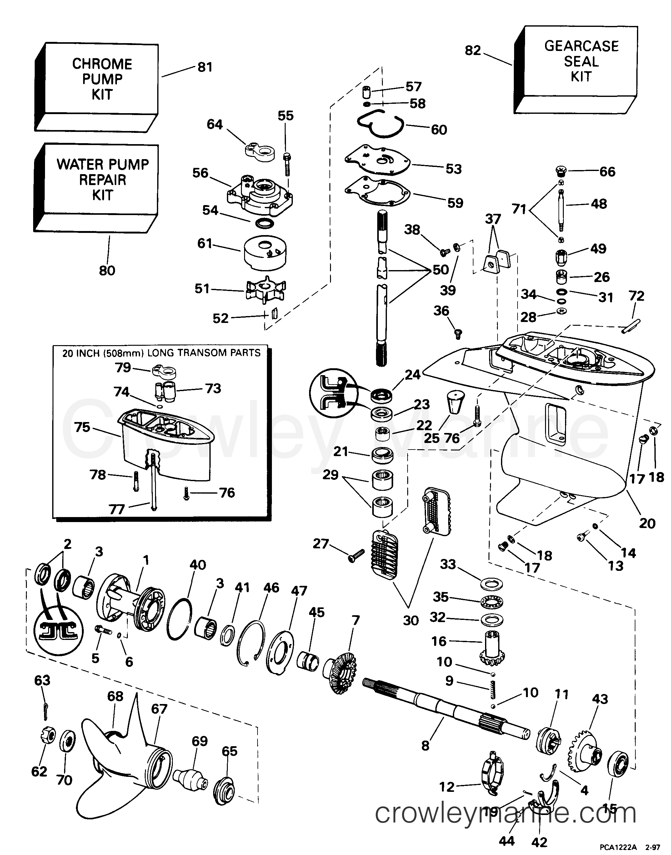 1999 Outboard 35 - J35PL3EEM - GEARCASE