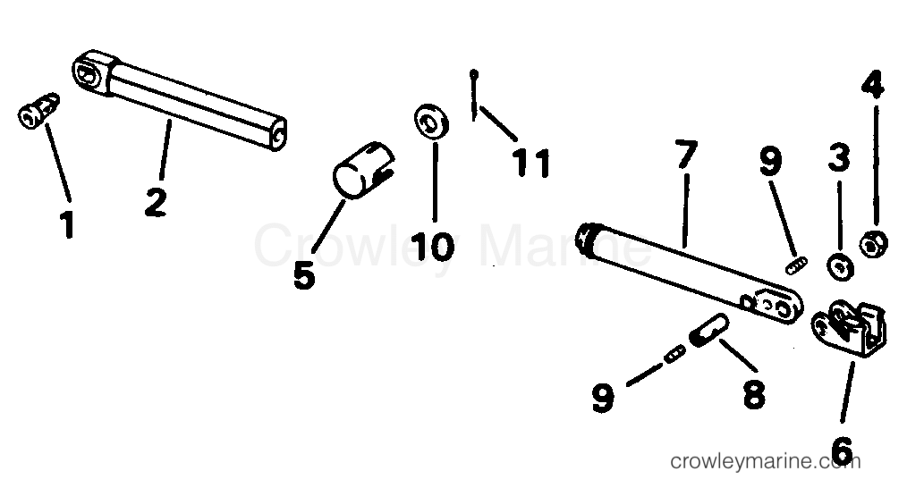 1996 Rigging Accessories - Remote Controls - CABLE ADAPTER KIT SINGLE LEVER REMOTE CTRL-LONG LIFE CABLES