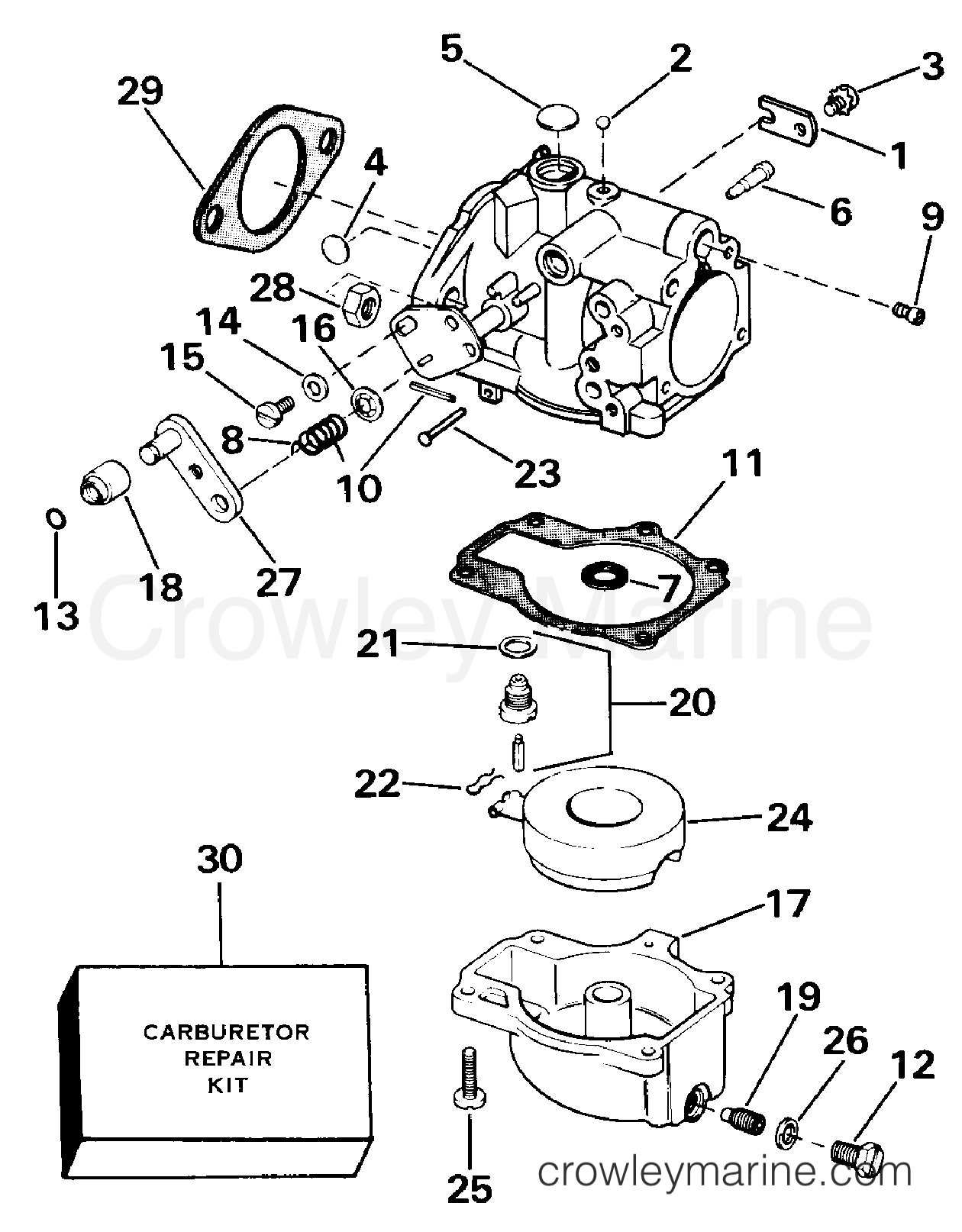 1984 Outboard 40 - E40TECRM - CARBURETOR
