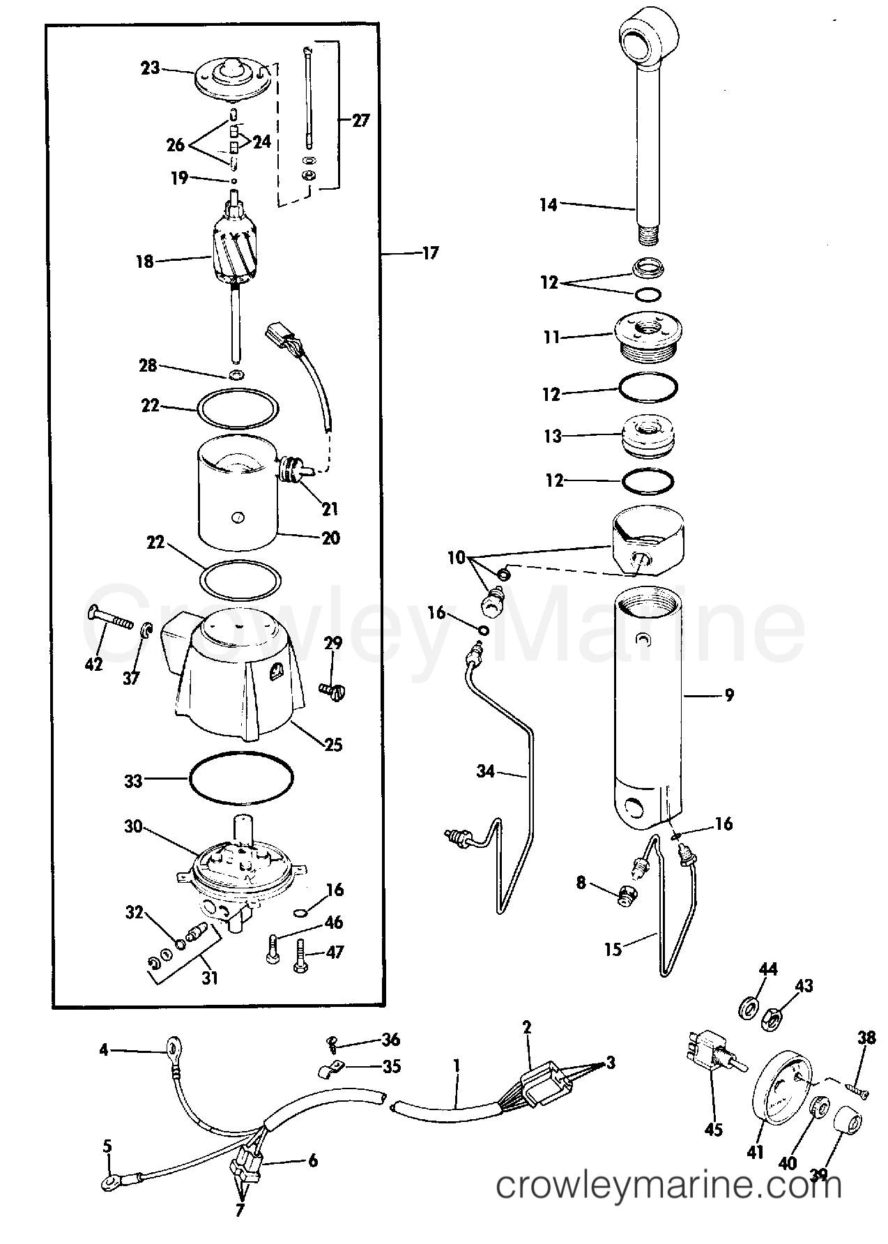 1979 Rigging Parts Accessories - Power Trim & Tilt - POWER TILT KIT ASSEMBLY