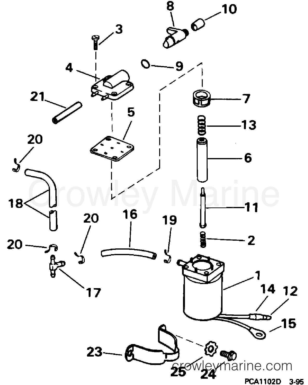 1995 Outboard 9.9 - J10FEXEO - ELECTRIC PRIMER SYSTEM