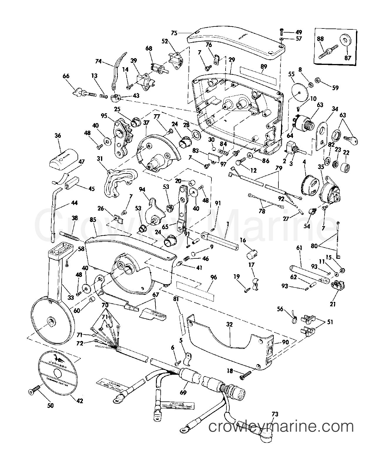 1975 Outboard 135 - 135ESL75E - REMOTE CONTROL