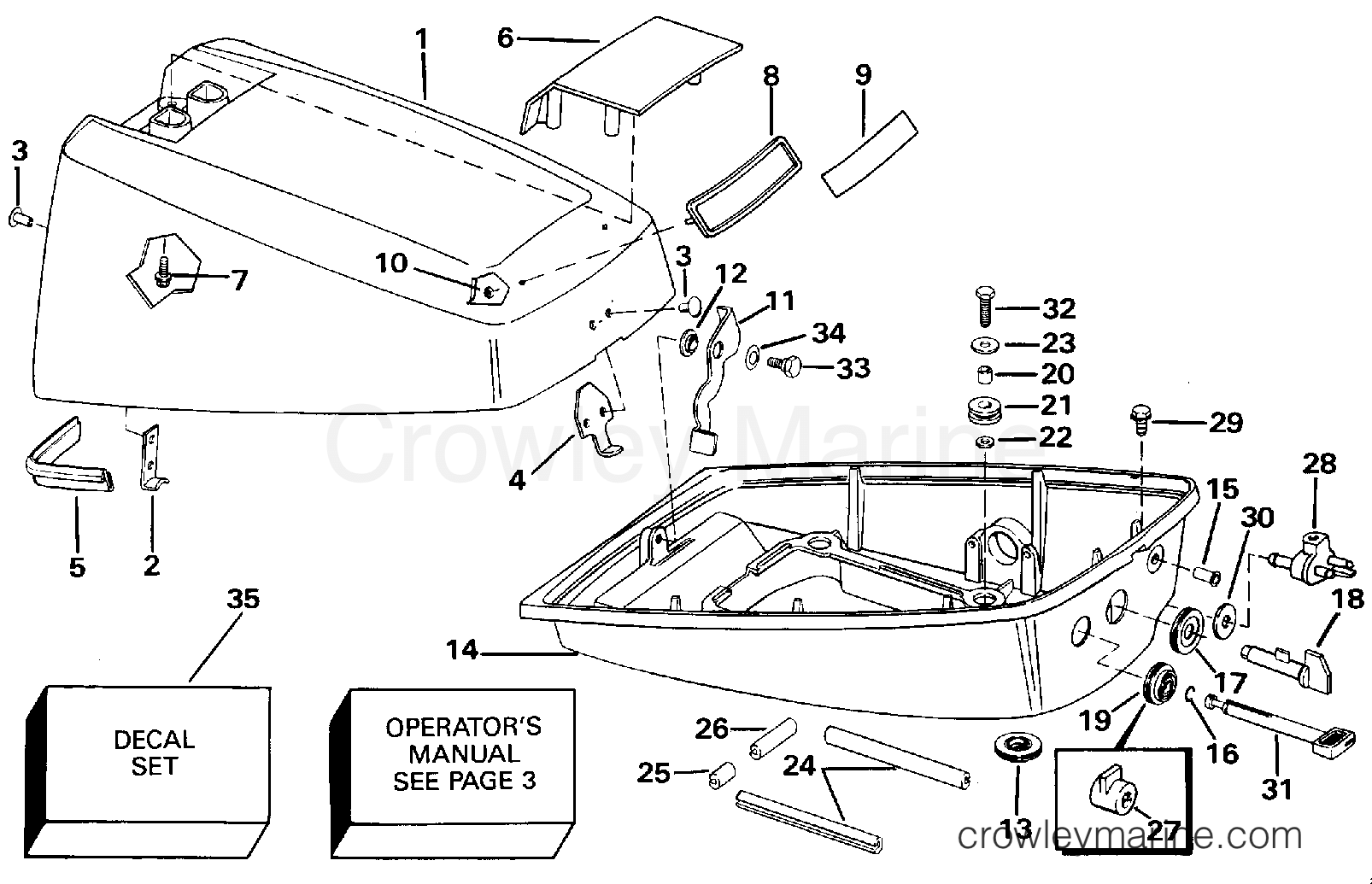 1992 Outboard 4 - J4RDHLENM - ENGINE COVER