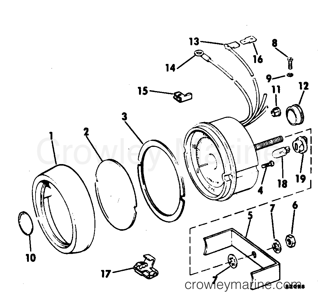1982 Rigging Accessories - Instruments - TACHOMETER KIT - SUN SHIELD 70-235