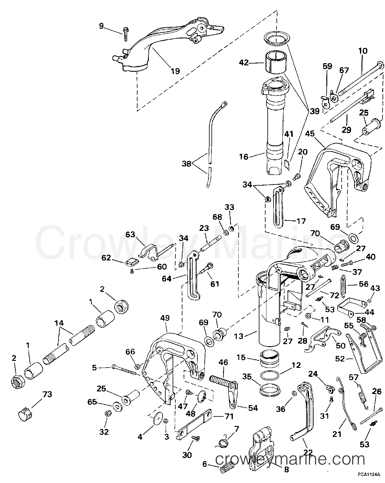 1998 Outboard 8 - BJ8FRBLECA - MIDSECTION