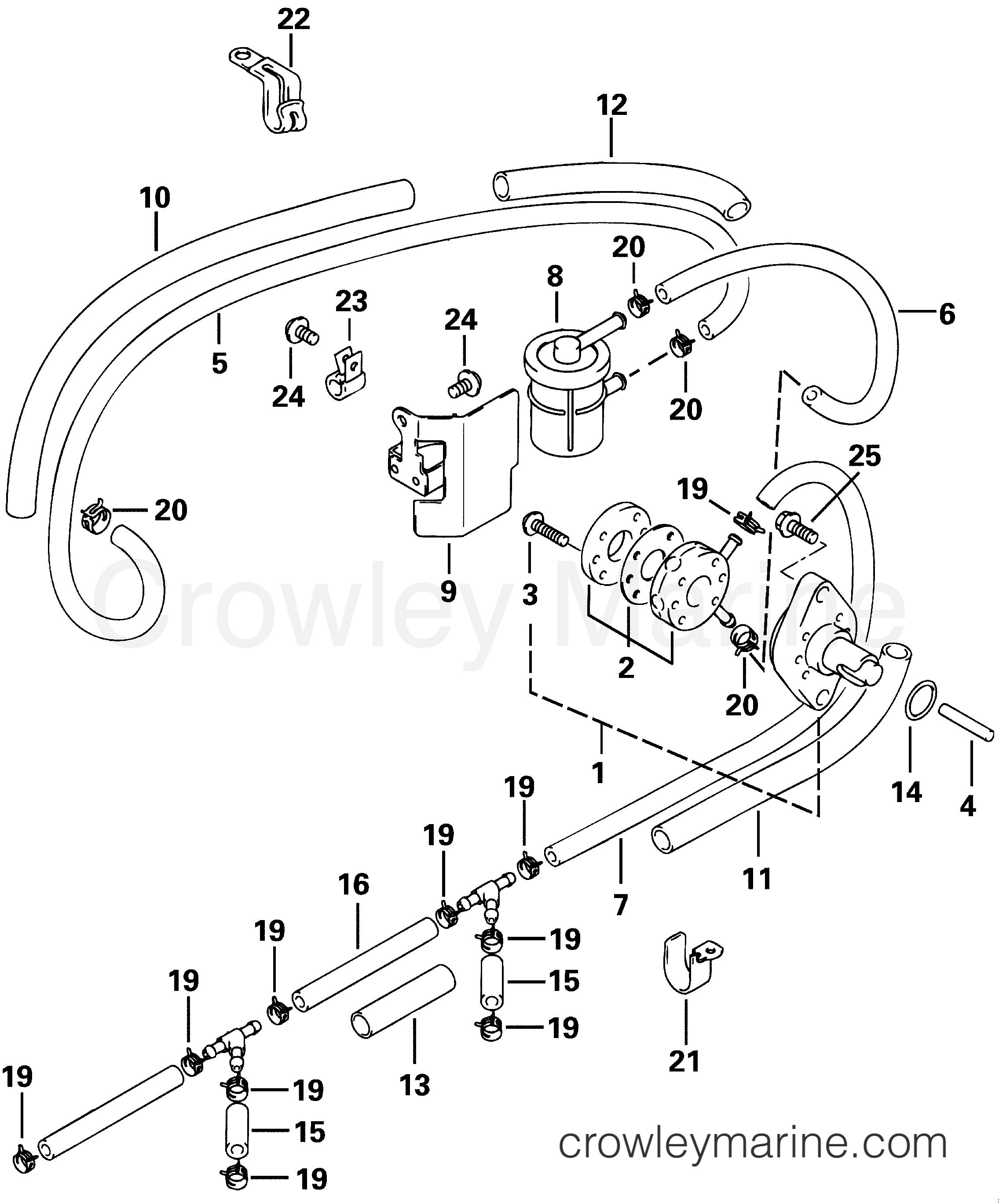 2001 Outboard 30 - E30TE4SIC - FUEL PUMP