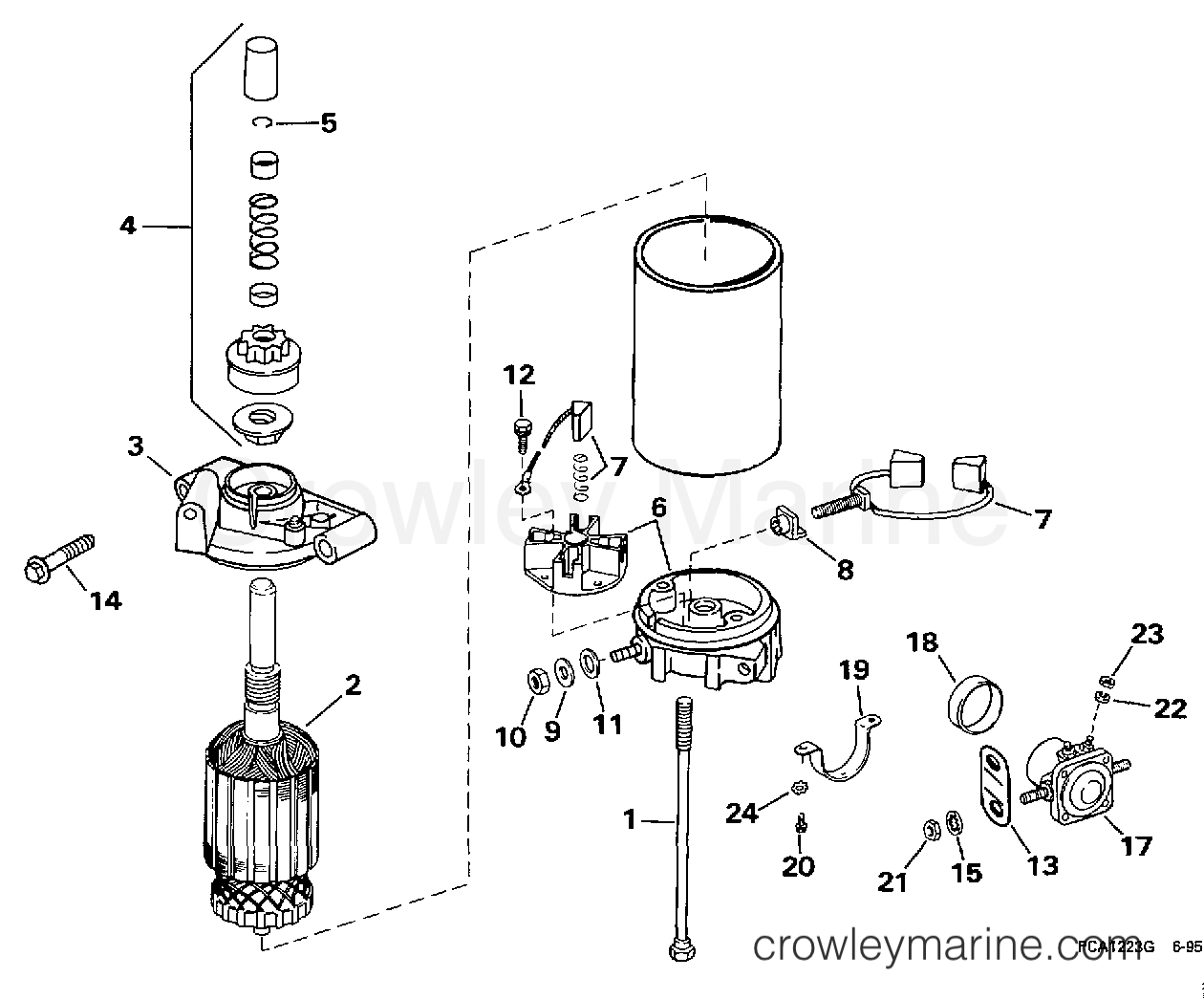 1997 Outboard 35 - J35QLEUR - ELECTRIC STARTER
