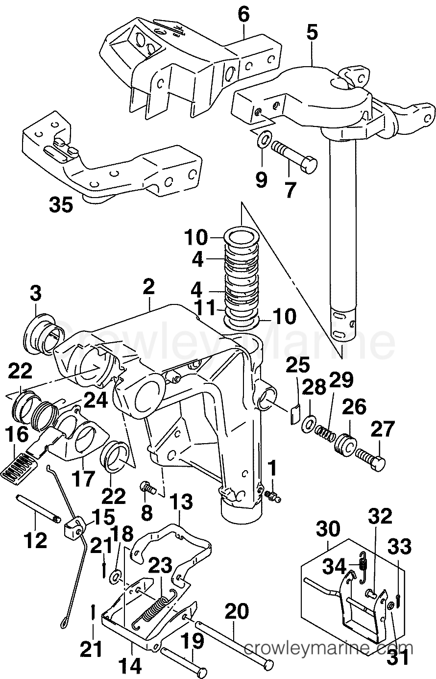 2004 Outboard 10 - J10R4SR - SWIVEL BRACKET