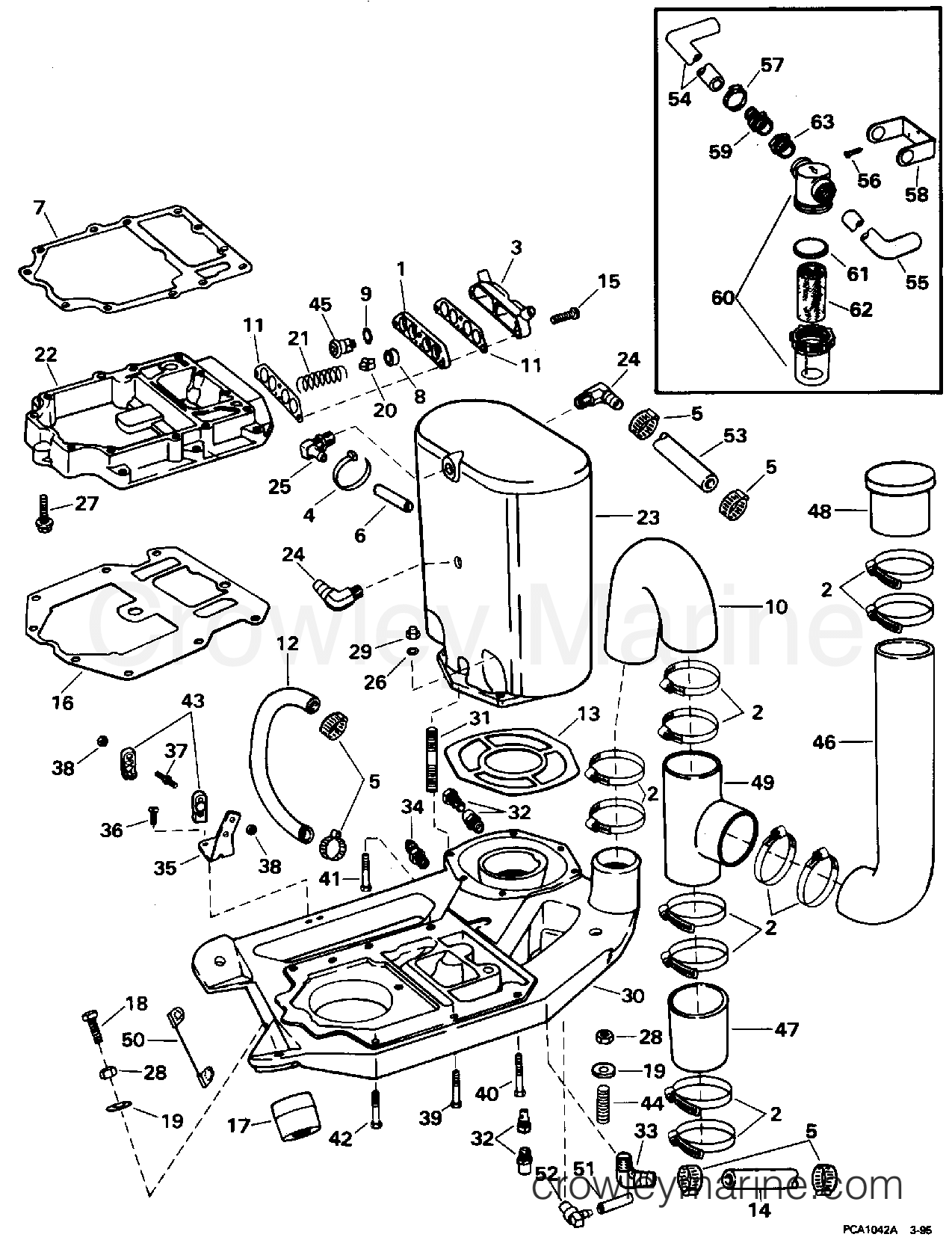 1995 Turbojet 90 - 90JEEOB - ADAPTOR & MUFFLER